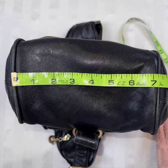 Perlina New York Black Leather Hobo Shoulder Bag Slouchy Gold Hardware Y2K main image 4